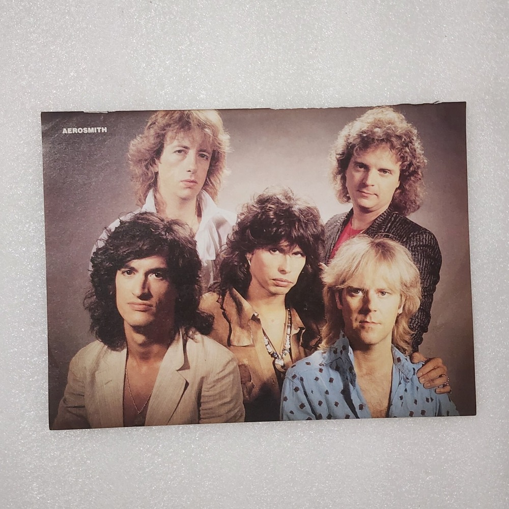 Aerosmith hair band rock singer colorful vintage poster clipping 8x10 1990s